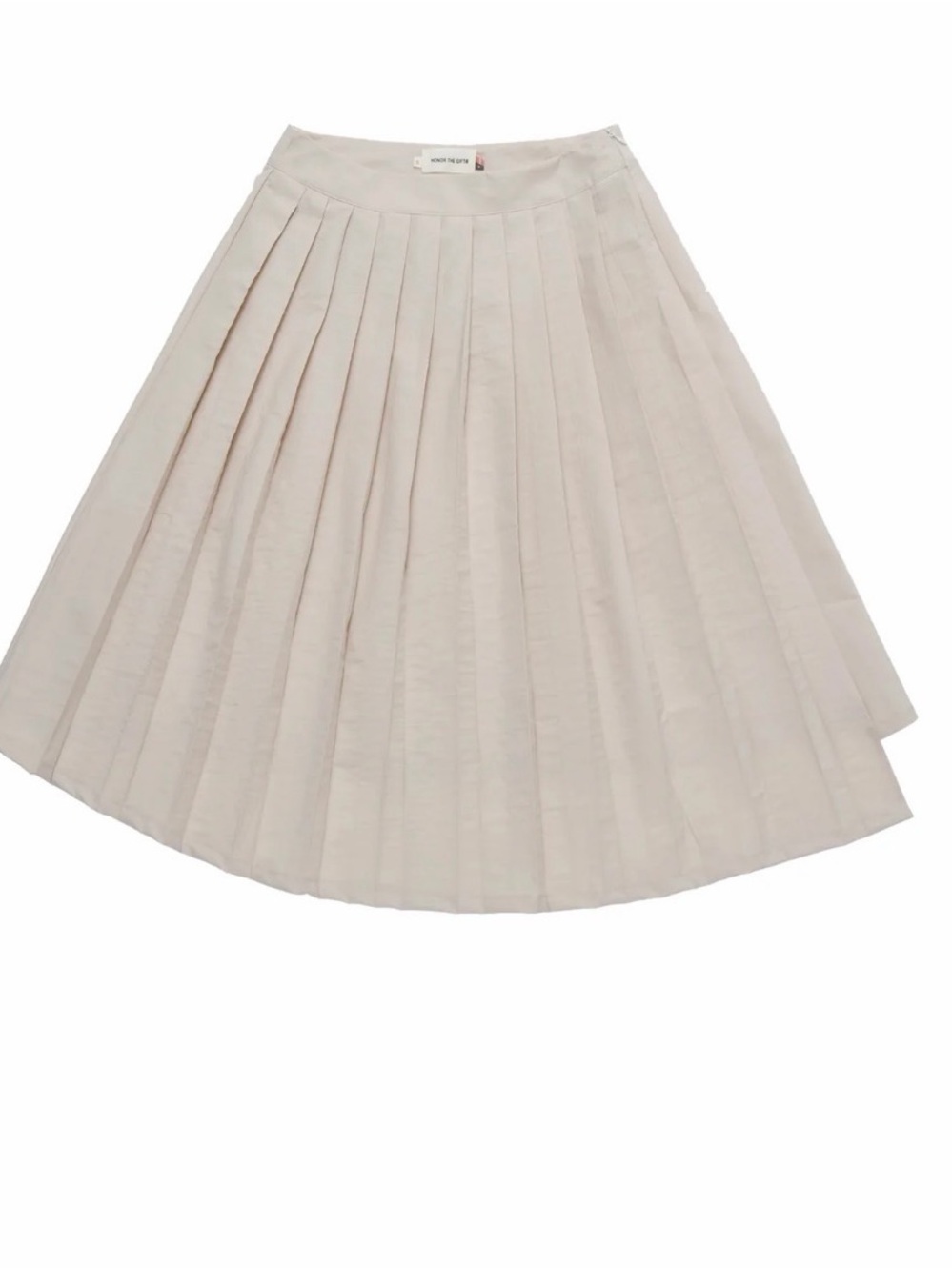 Honor The Gift Cream Pleated Skirt Size Large NWT